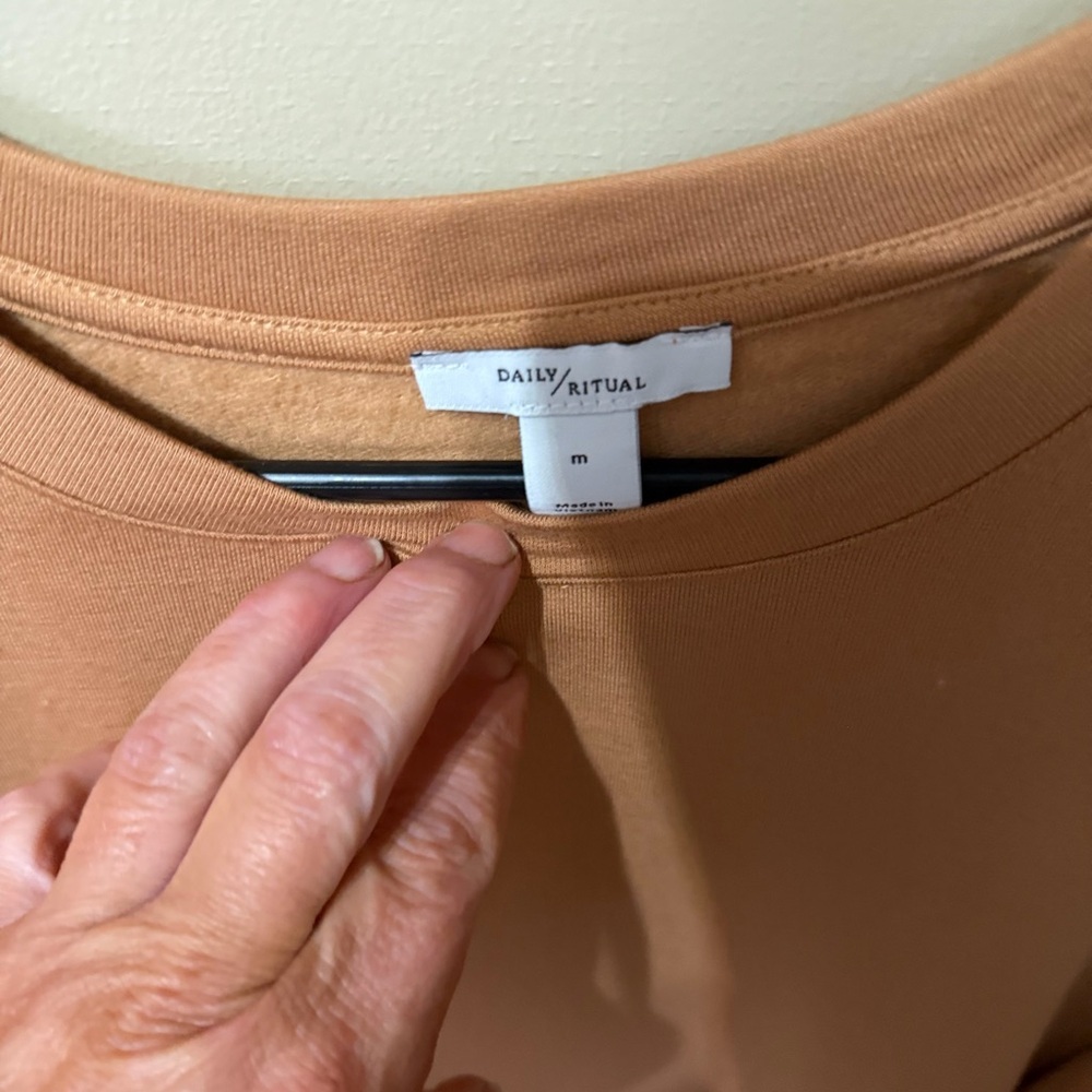 Daily Ritual Puff Sleeve Top - Brown - Picture 2 of 4